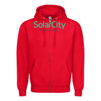 Red SolarCity Zipper Hoodie - artisFamous