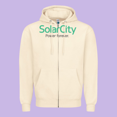 Solarcity Zipper Hoodie Designed By Artisfamous