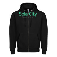 Black SolarCity Zipper Hoodie - artisFamous