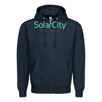 Navy SolarCity Zipper Hoodie - artisFamous
