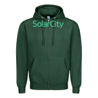Sports Green SolarCity Zipper Hoodie - artisFamous
