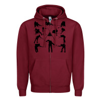 Burgundy billiards Zipper Hoodie - artisFamous