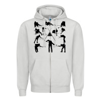 Dove Grey billiards Zipper Hoodie - artisFamous