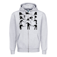 Heather Grey billiards Zipper Hoodie - artisFamous