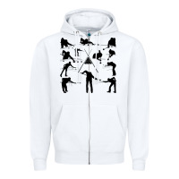 White billiards Zipper Hoodie - artisFamous
