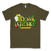Army Green lucky teacher St. Patrick's Day Classic Tee - HowdyJamesFarm