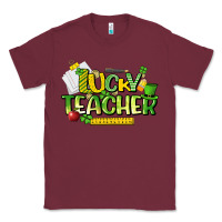 Burgundy lucky teacher St. Patrick's Day Classic Tee - HowdyJamesFarm