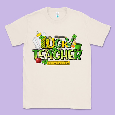Lucky Teacher St. Patrick's Day Classic Tee Designed By Howdyjamesfarm
