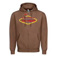 Chestnut Welcome to Fabulous Las Vegas Nevada Zipper Hoodie - artisFamous