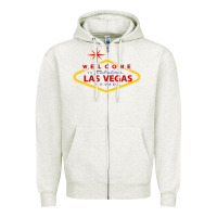 Oatmeal Heather Welcome to Fabulous Las Vegas Nevada Zipper Hoodie - artisFamous
