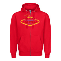 Red Welcome to Fabulous Las Vegas Nevada Zipper Hoodie - artisFamous