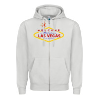 Dove Grey Welcome to Fabulous Las Vegas Nevada Zipper Hoodie - artisFamous