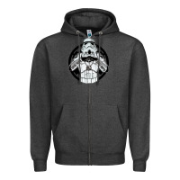 Charcoal Heather storm trooper Zipper Hoodie - artisFamous