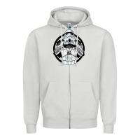 Dove Grey storm trooper Zipper Hoodie - artisFamous