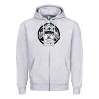Heather Grey storm trooper Zipper Hoodie - artisFamous