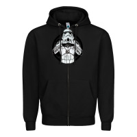 Black storm trooper Zipper Hoodie - artisFamous