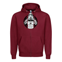 Burgundy storm trooper Zipper Hoodie - artisFamous