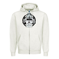 Oatmeal Heather storm trooper Zipper Hoodie - artisFamous