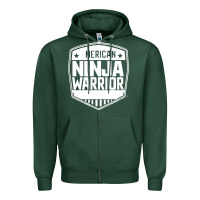 Sports Green american ninja warrior Zipper Hoodie - artisFamous