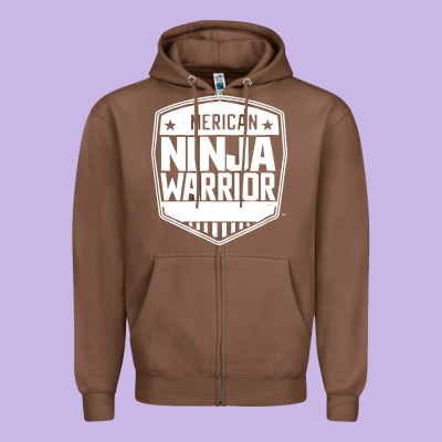 American Ninja Warrior Zipper Hoodie Designed By Artisfamous
