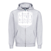 Heather Grey american ninja warrior Zipper Hoodie - artisFamous