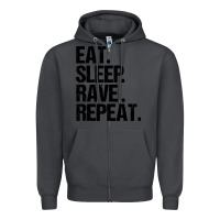 Smoke eat sleep rave repeat Zipper Hoodie - artisFamous