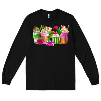 Black Stuck On You Cup Long Sleeve Tee - CowhideDigitalArt