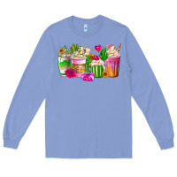 Colony Blue Stuck On You Cup Long Sleeve Tee - CowhideDigitalArt