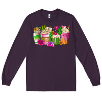 Plum Stuck On You Cup Long Sleeve Tee - CowhideDigitalArt