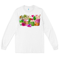 White Stuck On You Cup Long Sleeve Tee - CowhideDigitalArt