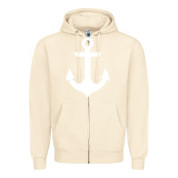 Sandshell preppy nautical anchor Zipper Hoodie - artisFamous
