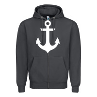 Smoke preppy nautical anchor Zipper Hoodie - artisFamous
