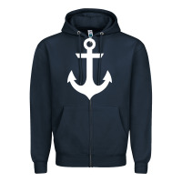 Preppy Nautical Anchor Zipper Hoodie | Teevron