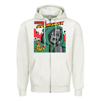 Oatmeal Heather Mark Of The Doom Zipper Hoodie - artisFamous