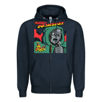 Navy Mark Of The Doom Zipper Hoodie - artisFamous