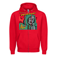 Red Mark Of The Doom Zipper Hoodie - artisFamous