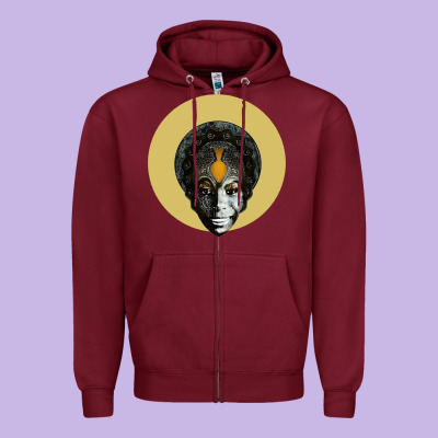 Feeling Good Nina Simone Zipper Hoodie Designed By Artisfamous