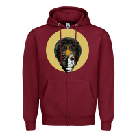 Burgundy Feeling Good Nina Simone Zipper Hoodie - artisFamous