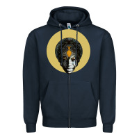 Navy Feeling Good Nina Simone Zipper Hoodie - artisFamous