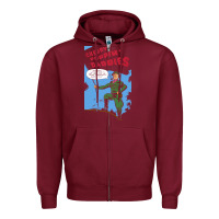 Burgundy Cherry Poppin' Daddies Zipper Hoodie - artisFamous