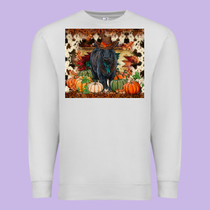 Fall Black Angus Premium Sweatshirt Designed By Ranaportraitstore