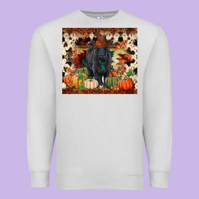Fall Black Angus Premium Sweatshirt Designed By Ranaportraitstore