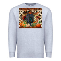Heather Grey Fall black angus Premium Sweatshirt - RanaPortraitStore