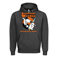 Charcoal Heather Screeching Weasel Some Freaks Of Atavism Zipper Hoodie - artisFamous
