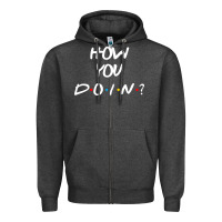 Charcoal Heather friends how you doin reunion Zipper Hoodie - artisFamous