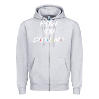 Heather Grey friends how you doin reunion Zipper Hoodie - artisFamous