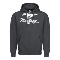 Smoke mustang pony script Zipper Hoodie - artisFamous
