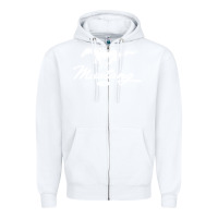 White mustang pony script Zipper Hoodie - artisFamous