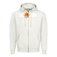Oatmeal Heather glo gang Zipper Hoodie - artisFamous