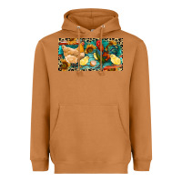Meerkat Chicken rooster and chicks with leopard Heavyweight Hoodie - RanaPortraitStore
